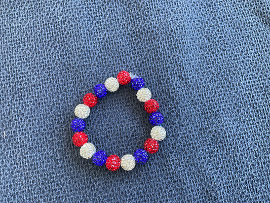 Red white and blue bracelet youth