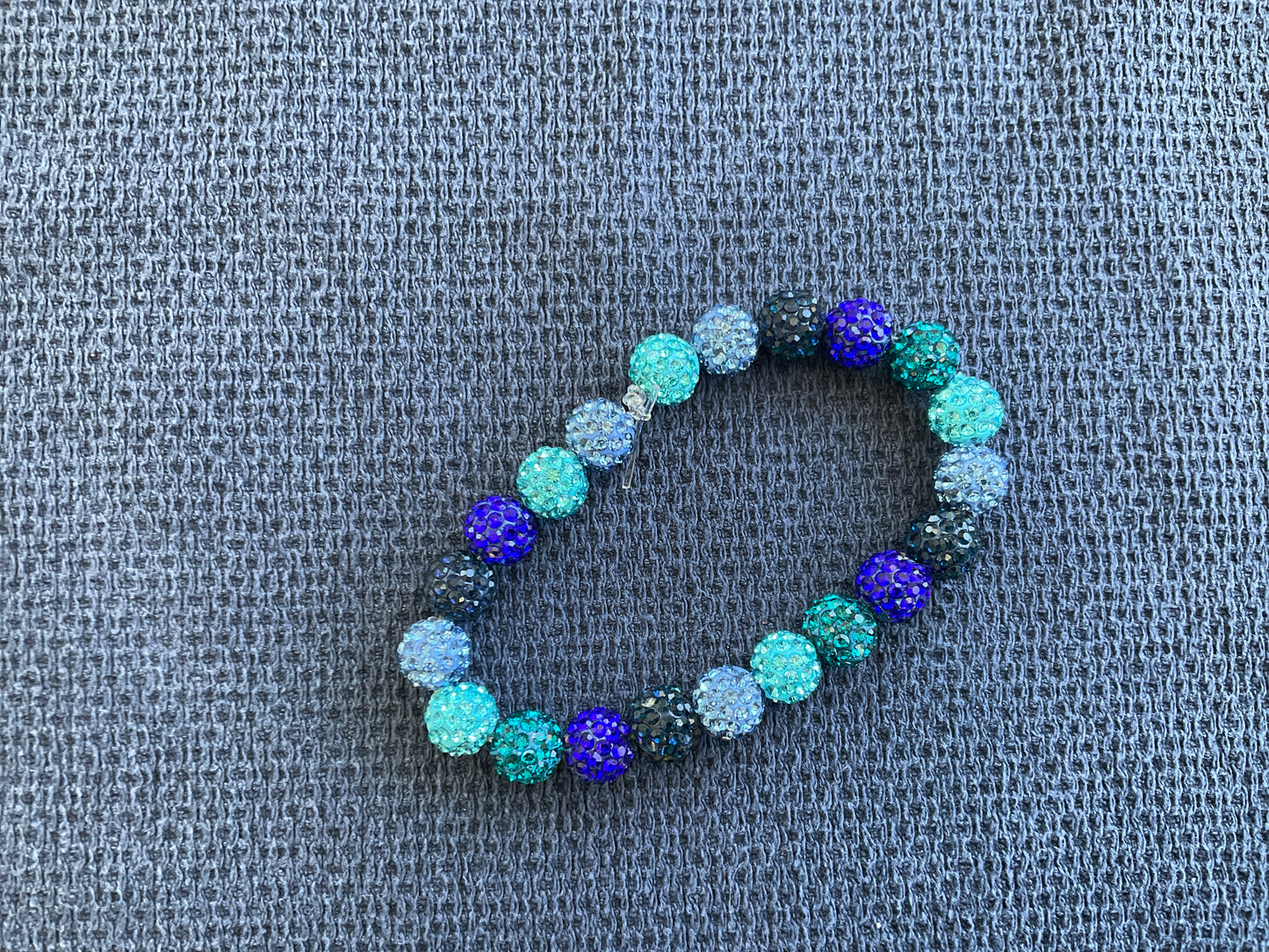 Blue black and teal bracelet