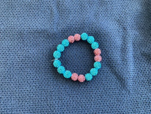 Pink and blue bracelet